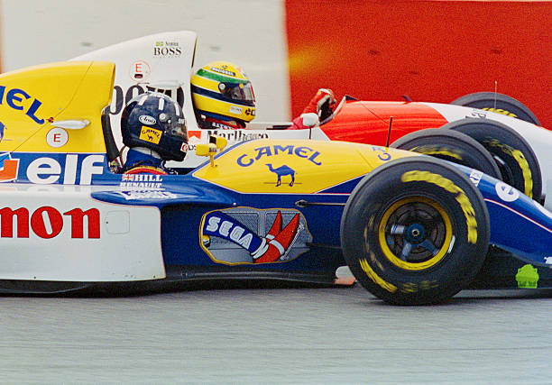 Ayrton Senna, McLaren; Damon Hill, Williams; Interlagos, 1993. Photo: Pascal Rondeau. #f1