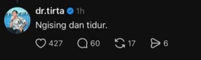 General_Kancil's tweet photo. @zakariamlk dr. Tirta dawuh... https://t.co/ZXGNSsrEwK