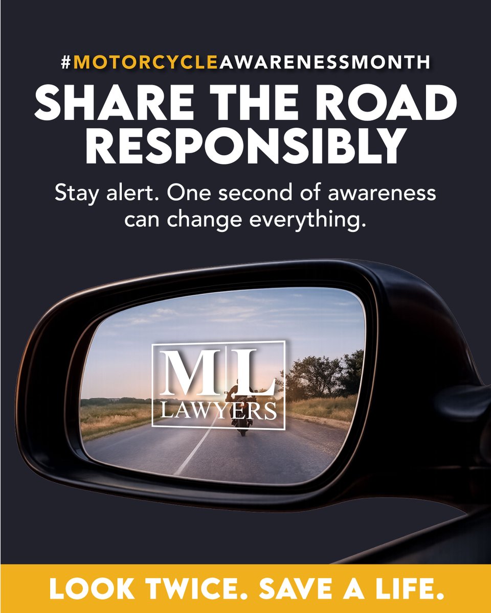 MLLawyers's tweet image. May is Motorcycle Awareness Month. If an accident happens, having the right guidance matters. Reach out to ML Lawyers to learn what steps you can take next.

MLLawyers.com 

#MLLawyers #Lawyers #YourHometownProfessionals #PersonalInjury #SCLaw #SCLawyers #AndersonSC