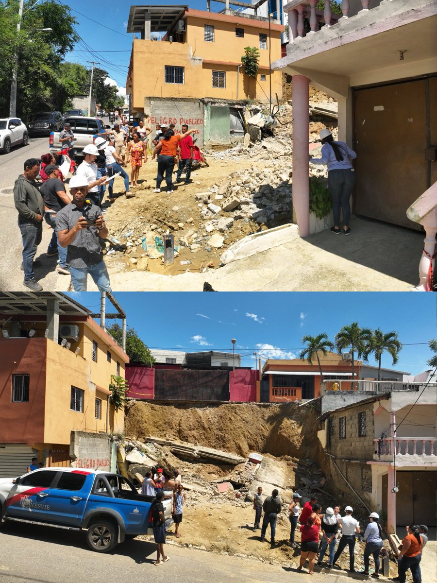 ONESVIERD's tweet photo. Onesvie informó que realizó una inspección técnica post evento en la comunidad Arroyo Hondo, en Santiago de los Caballeros, tras registrarse un deslizamiento de tierra que provocó el colapso de un muro de contención. 

🔗 Lee la noticia completa aquí: https://t.co/vLq3IB2900 https://t.co/EgTrlIhqlY