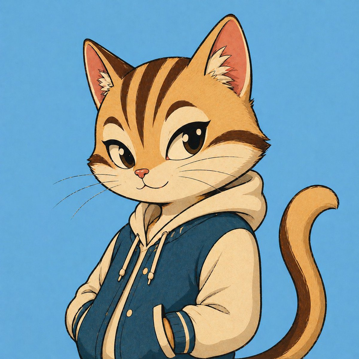 ImSandhyaHegde's tweet photo. I didn’t create Purrmunk to follow trends.

I just liked the idea of a cat with that chipmunk spark… and that tail.
It felt different from the start.

Still experimenting with it — moods, styles, expressions…
seeing what actually works.

Some days it looks calm.
Some days it looks intense.

It’s not finished. It’s evolving.

Purrmunk is something I’m building step by step.