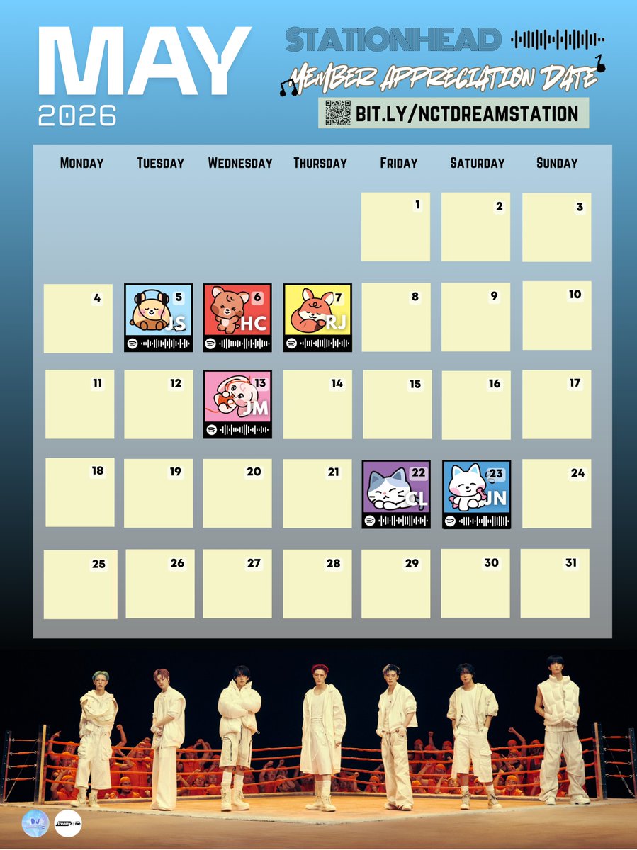 nctdrmstation's tweet image. 🌟 STATIONHEAD PARTY: MEMBER APPRECIATION DATE 🌟

Let's appreciate by listen to @NCTsmtown_DREAM member song🩵

Here's member @STATIONHEAD party in May! Scan Spotify code to access member profile🥳

📻 bit.ly/nctdreamstation
⏰ 9 PM - 12 AM KST

#DreamzenOnStationHead