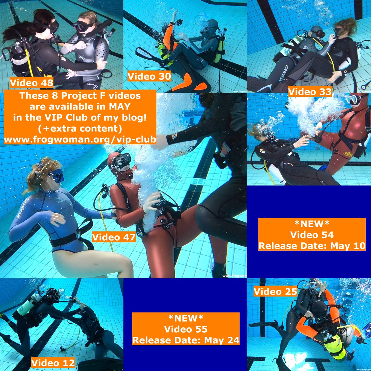 FrogwomanOrg's tweet image. 8 videos from my "Project F" are available to watch/download in MAY in the VIP club on my blog (+extra content):
frogwoman.org/frogwoman-vip-…

#scuba #diving #scubadiving #frogwoman  #femalediver #scubafight #wetsuit #neoprene #rubber #drowning #outofair 
#underwater #scubaperil