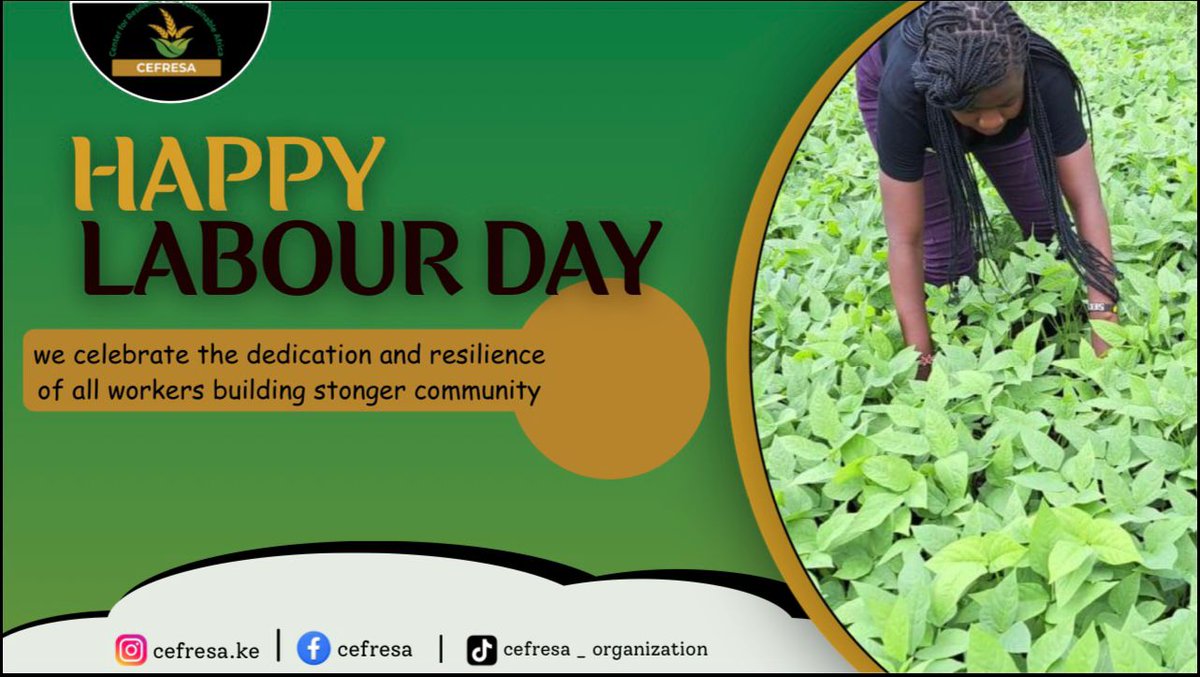 cefresa_ke's tweet photo. Happy Labor Day! Today we celebrate the passion , resilience and every worker stronger, sustainable communities.
#laborday #happynewmonth #cefresa #newmonth https://t.co/KsRUo1PwuC