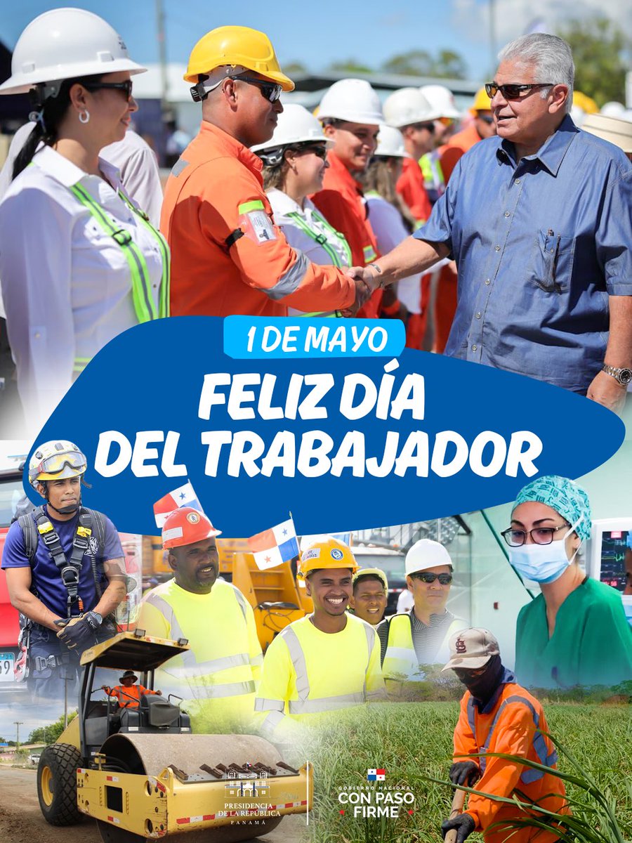presidenciapma's tweet photo. En este #DíaDelTrabajo, reafirmamos nuestro compromiso con la fuerza laboral del país. 🤝

Trabajamos por un entorno que impulse el empleo privado, dinamice la economía y garantice mejores ingresos para todas las familias. #ConPasoFirme https://t.co/TclVCii82q