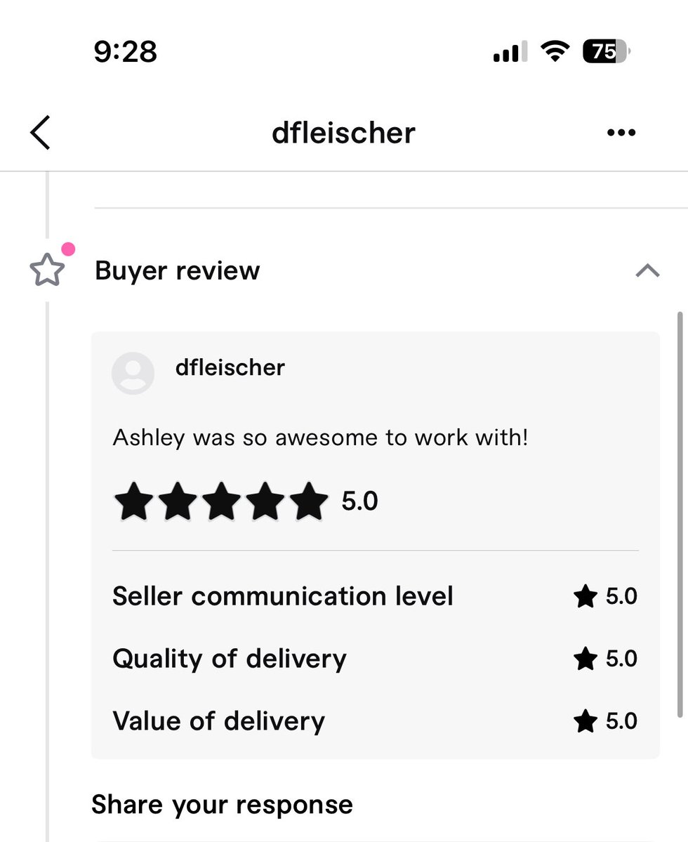 Ashley35840's tweet image. We love a good 5 ⭐️ review! #ugc #contentcreator #fiverr