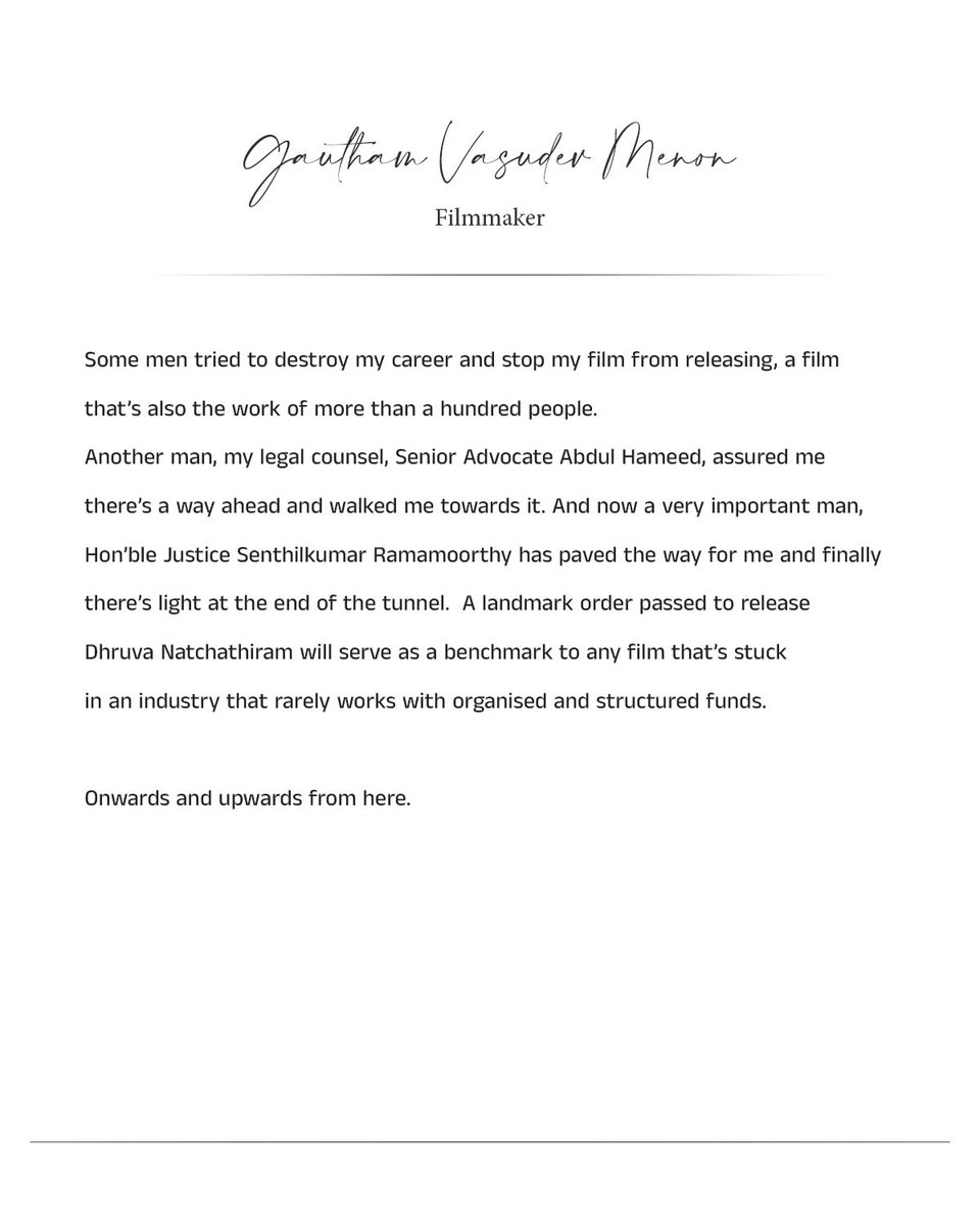 Gauthamvasudevmenon tweet media