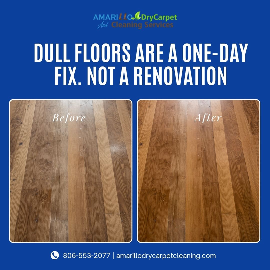 amarillodrycarp's tweet image. Dull or scratched hardwood floors? Skip expensive replacements—a screen &amp;amp; recoat restores shine fast. Call 806-553-2077 or visit amarillodrycarpetcleaning.com #AmarilloTX #HardwoodFloorCare #SpringCleaning
