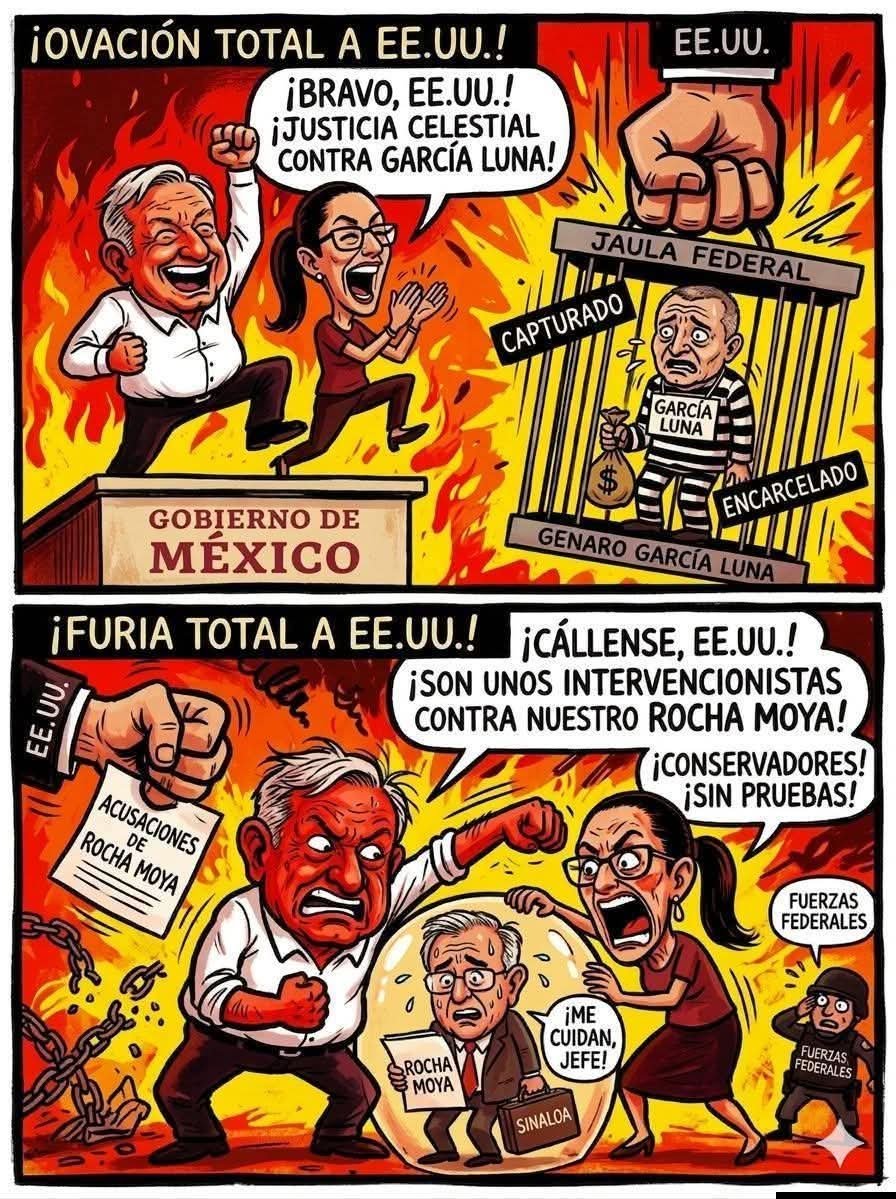 SneickV's tweet photo. Hey se les dijo que pronto van a caer y se burlaban de los mexicanos pero en fin más claro que nada, sigue diciendo Presidenta con A de sirvienta, @Claudiashein hay que seguir hablando de Garcia Luna y darle las gracias a EUA no.... https://t.co/TwUJrWrUyL