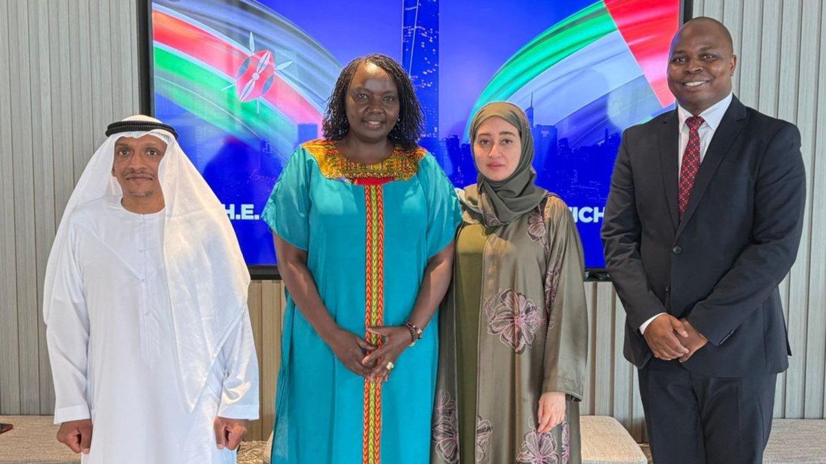 AlmasTowerDMCC's tweet photo. Maryam Al Hashemi, Chair of the Kimberley Process Committee on Participation and Chairmanship (CPC), met with H.E. Ambassador @jaynetoroitich – Consul General of the Republic of Kenya in Dubai, and Lawrence Lelei – Commercial Attaché at the Consulate General of the Republic of Kenya in Dubai, to discuss continued collaboration and shared priorities in support of the Kimberley Process.

The meeting underscored the importance of international cooperation in promoting a responsible and transparent diamond trade, while highlighting the important joint role of the UAE and Kenya in supporting global industry dialogue.