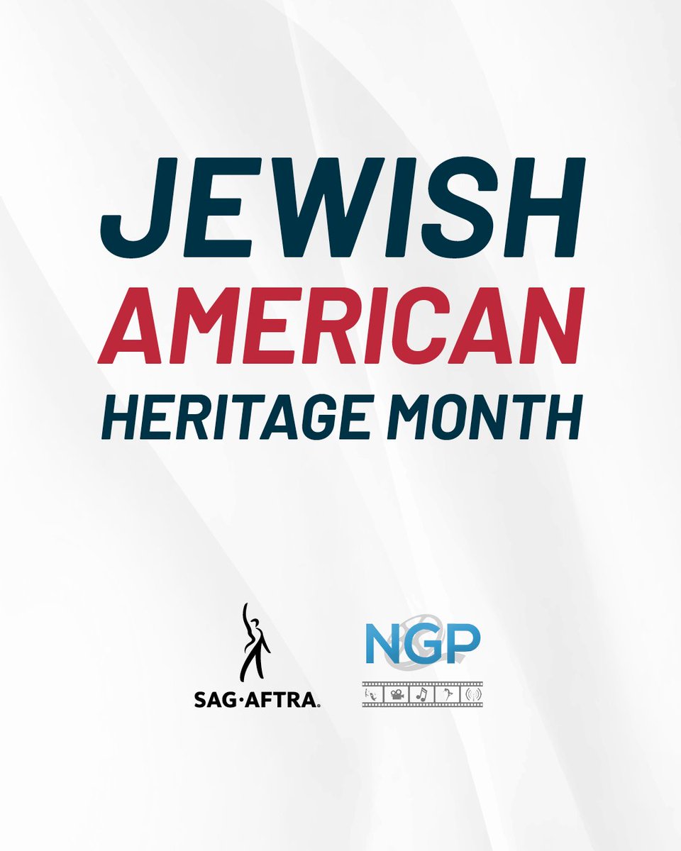 NextGenPerforms's tweet photo. May is #JewishAmericanHeritageMonth! We’re celebrating the voices and contributions of Jewish American #SagAftraMembers across entertainment and media. https://t.co/kvz7iH5b83