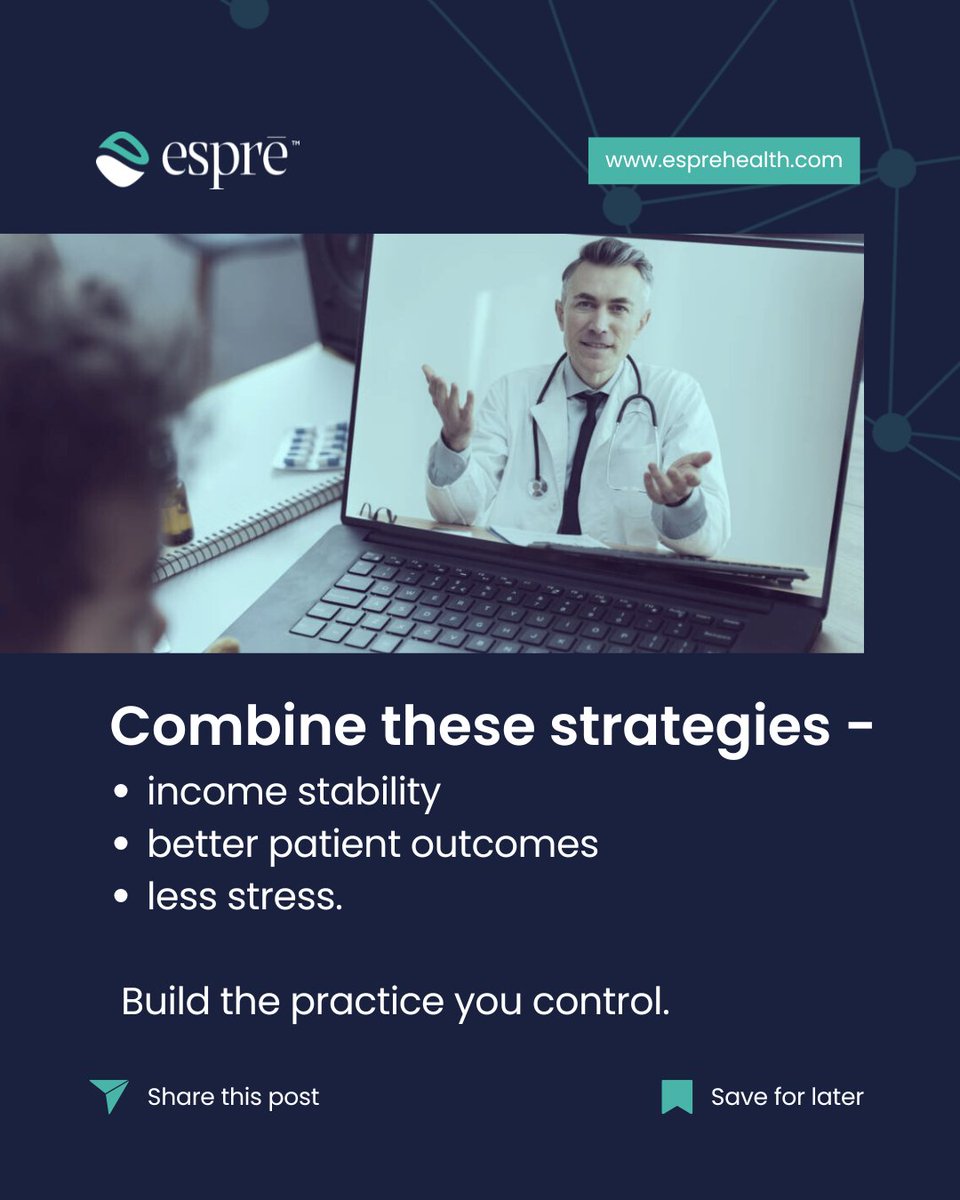 EVAHealth1's tweet image. Four ways to fix financial unpredictability: membership programs, weight loss programs with weekly check-ins, product sales and protocol-driven follow-ups. Combine these and you have a stable income.

#cashpractice #functionalmedicine #healthcarebusiness