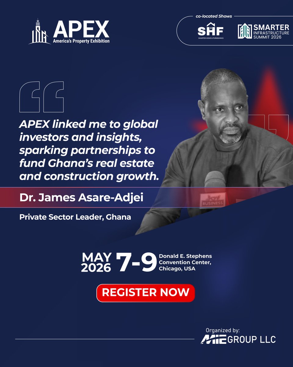 ExpoApex's tweet photo. Hear from our previous edition APEX, opportunities for real estate and construction growth.

Now, we are ready to create new stories at APEX Chicago 2026.

https://t.co/6sWIJzjFu9

#APEX2026 #AmericasPropertyExhibition #Chicago2026 #WhyAPEX #PropertyExpo https://t.co/ESuL5faqbZ