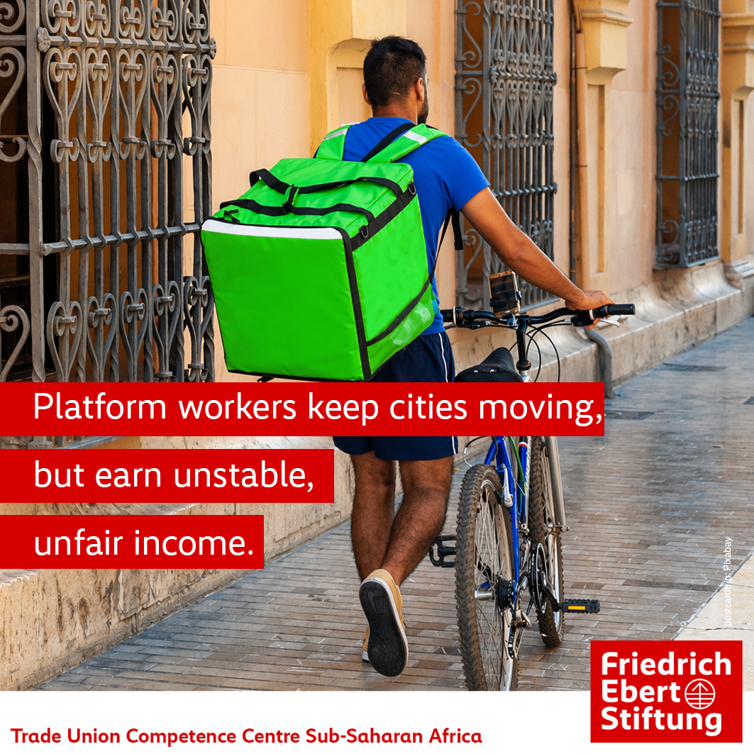 FesKenya's tweet photo. Digital platforms are reshaping work, but many workers face low pay, instability, and little protection. 📱 Apps control jobs and wages with limited transparency.

This #LabourDay2026: recognise all workers, ensure rights, and protect fair conditions. ✊ https://t.co/V7FND9QZSo