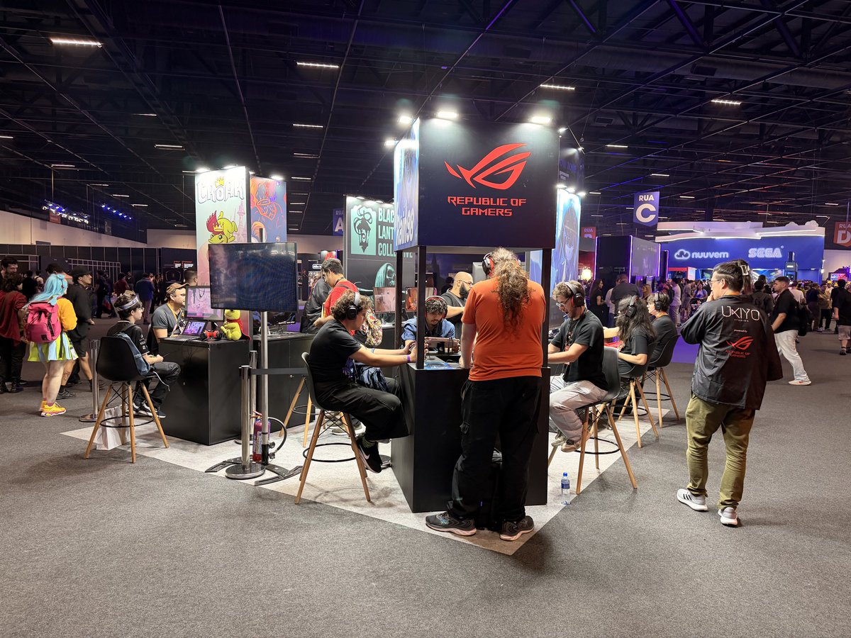 ukiyostudiosau's tweet photo. We’re at @gamescomlatam!

Come play:
Croak by @WoodRunnerGames 
Mina the Hollower by @YachtClubGames 
Box Knight by @wematstudios 
Rain98 by @csharp4r4ct3r 
Moonlight Motel (@monkeyselectric), Don’t Let I Starve (@eduscarpato) and more by @BLC_Publishing 

Thank you to @ASUS_ROG and @evniaglobal for your continuous support.

Check out all the games on ROG devices and AGON and Evnia monitors! 

We’re at booth A1.1 right by the main entrance!

Obrigado