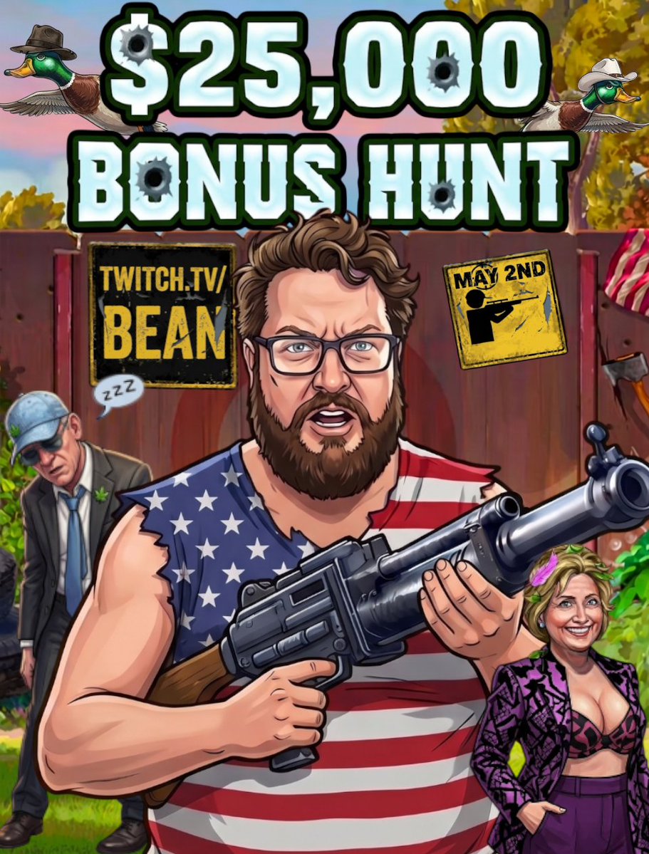 $25,000 HUNT - TOMORROW MAY 2ND
LIVE @ 7:00AM CST/8:00AM EST

$10,000 IN GIVEAWAYS - twitch.tv/bean
MORE GIVEAWAYS ON DISCORD - discord.gg/beantwitch
CODE: BEAN ON RAINBET 
100k LEADERBOARD 13 DAYS LEFT BEANTWITCH.COM
$200 GIVEAWAY ON THIS TWEET: LIKE AND