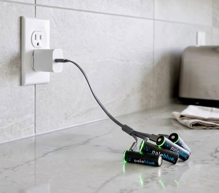 PaleBlueEarthJP's tweet photo. サステナブルな充電池🔋✨️
PaleBlueUSBスマート充電池1本で、1,000本の電池ゴミを減らす選択👍 https://t.co/lrVD3kmJG3
