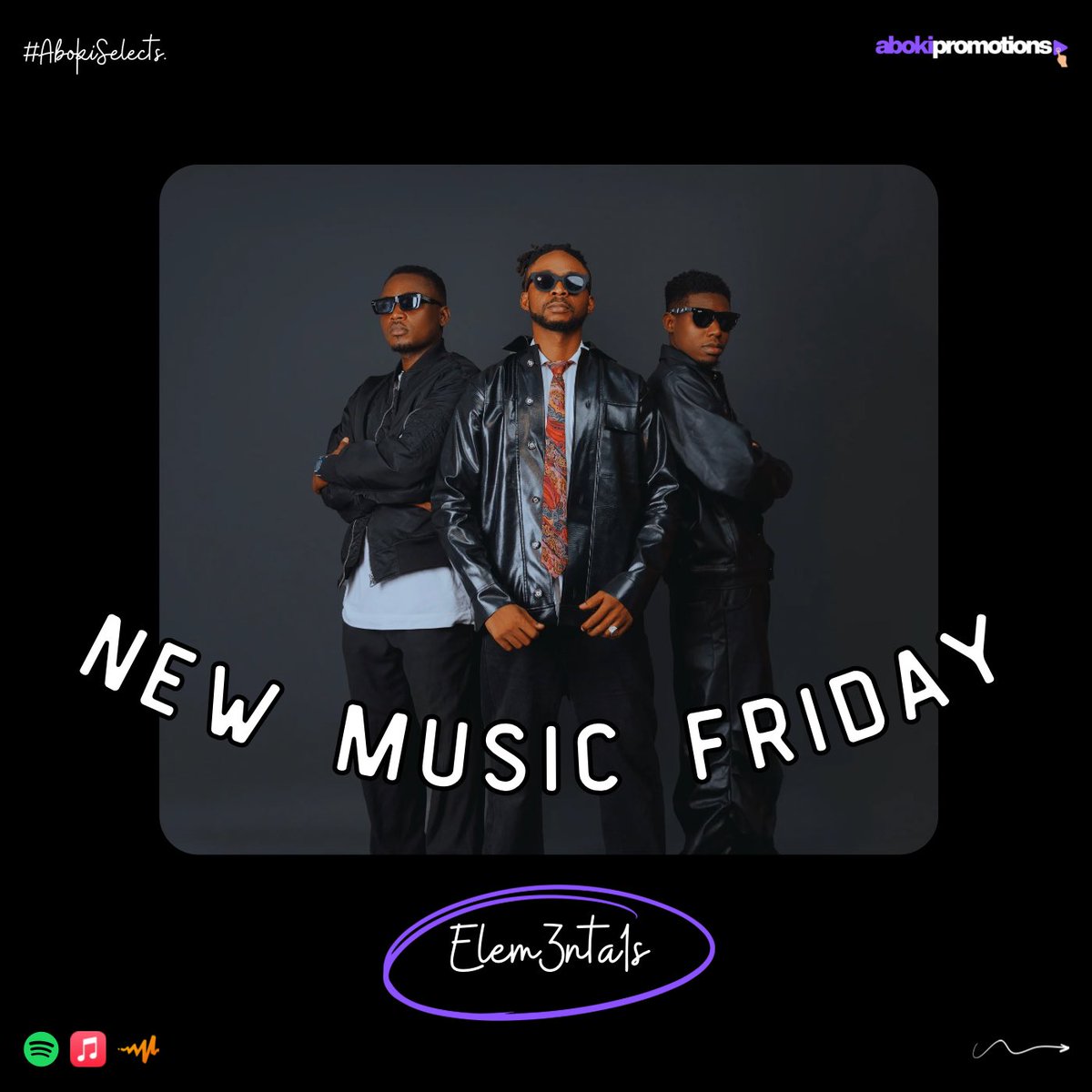 abokipromotions's tweet photo. NMF with #AbokiSelects ππ΅
Forgiveness β Asake
Understand β Bongo
Gree For Me β Gochi
Maximum Composure β Elem3nta1s & Co
Come Kulosa β Shoday, Billionboi, Olamide
Ctrl β Musta4a, The Kazeez
Fallin β Chris Brown ft. Leon Thomas
Lagos β Obedo pf. Vicoka
Cover: @elem3nta1s https://t.co/zf74iEbzzo