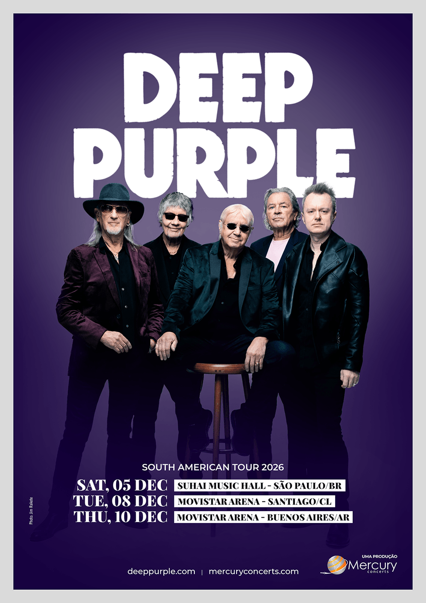 Deep Purple are excited to announce three new dates in South America on their 2026 World Tour! Ticket links to follow soon, stay tuned. 

//DP WebCrew

#deeppurple #livemusic