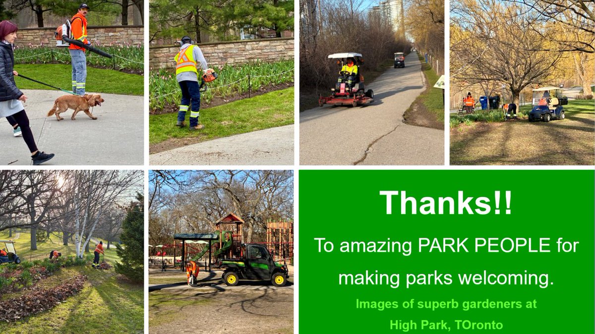 Penalosa_G's tweet image. THANKS!!
To amazing PARK PEOPLE for making parks welcoming.
When you see them, thank them; they like to know they are appreciated, as everyone.
They are four season workers, making it beautiful for all to enjoy. #Grateful 
Images of superb gardeners at High Park, Toronto