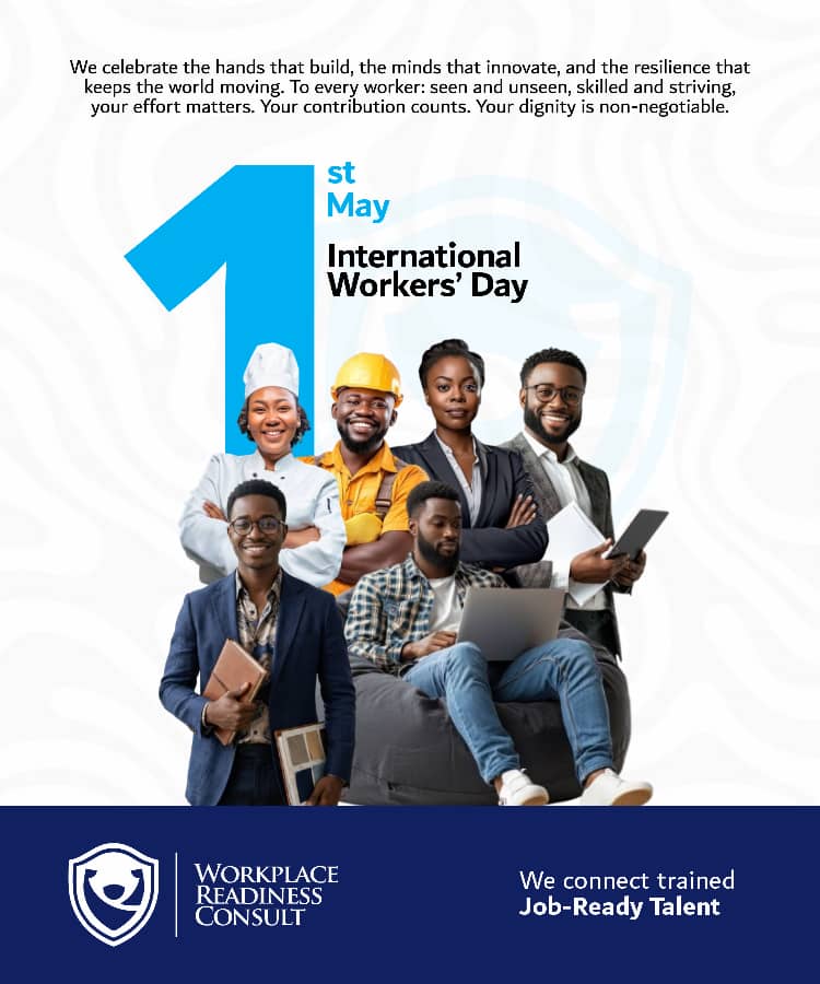 WorkReadyHub's tweet photo. Today, we celebrate the hands that build, the minds that innovate, and the resilience that keeps the world moving. 

To every worker: seen and unseen, skilled and striving, your effort matters. Your contribution counts. Your dignity is non-negotiable.

Happy Workers’ Day.

#wrc https://t.co/qvS4AfTl4y
