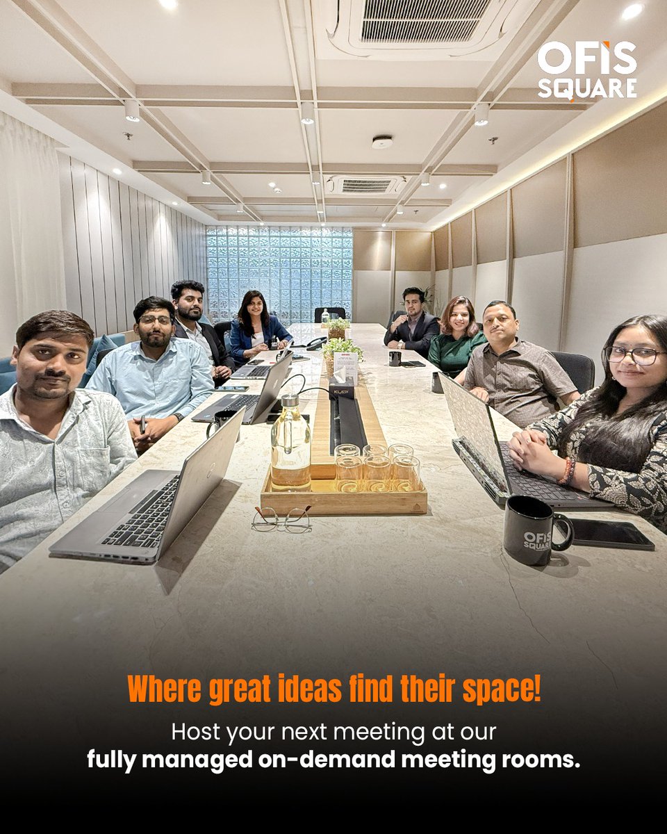 OfisSquare's tweet image. Designed for conversations that matter.

Ofis Square’s on-demand meeting rooms bring together flexibility, technology &amp;amp; refined comfort.

📍 Across Delhi NCR
Book your space today.

#Ofissquare #Coworking #ProfessionalSpaces #MeetingRooms