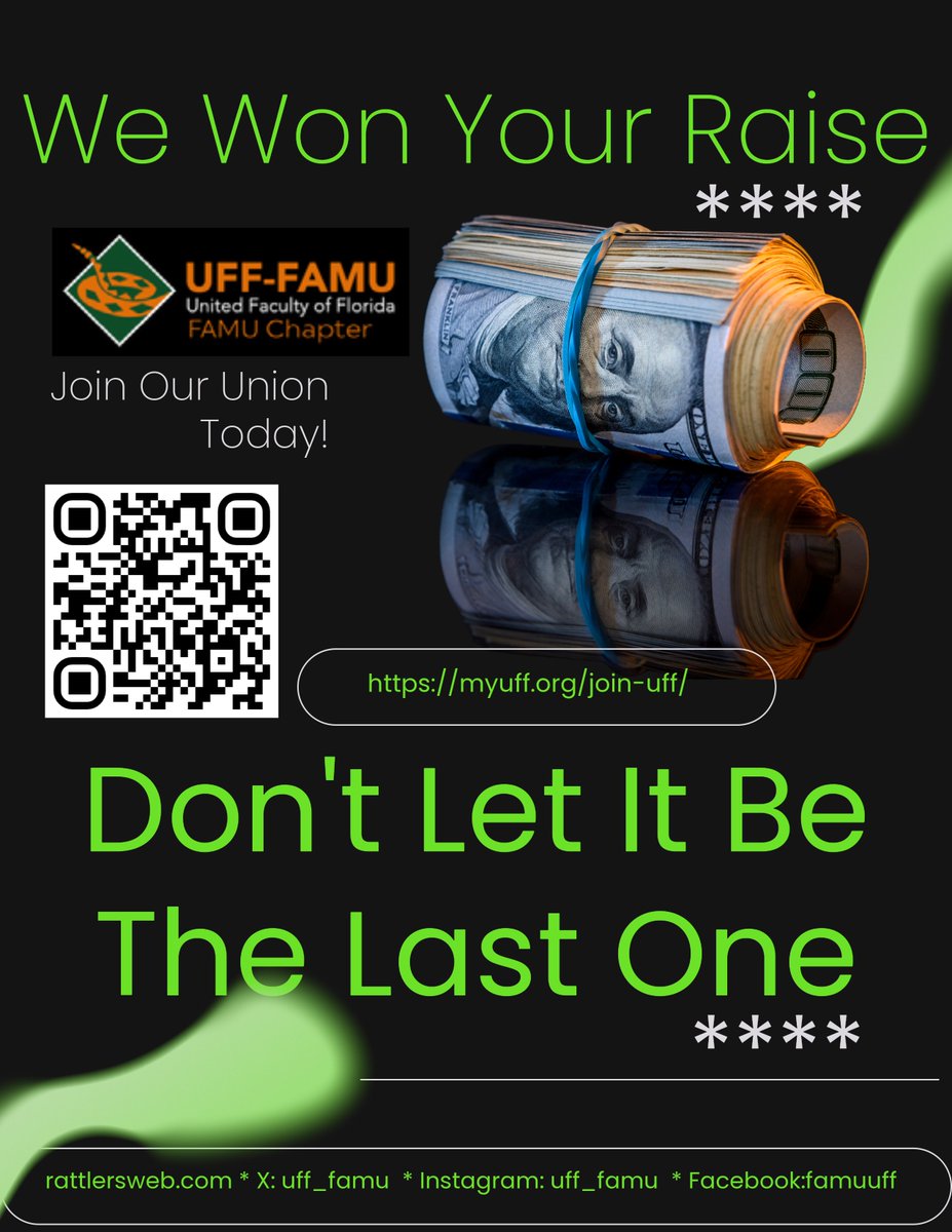 uff_famu's tweet image. Your raise, your voice!

We fought for your raise—let's make sure it's not the last. 💪 Join the movement for fairness and brighter futures today. Visit myuff.org/join-uff and be part of the change!

#UnionStrong #FairPay #JoinUs
