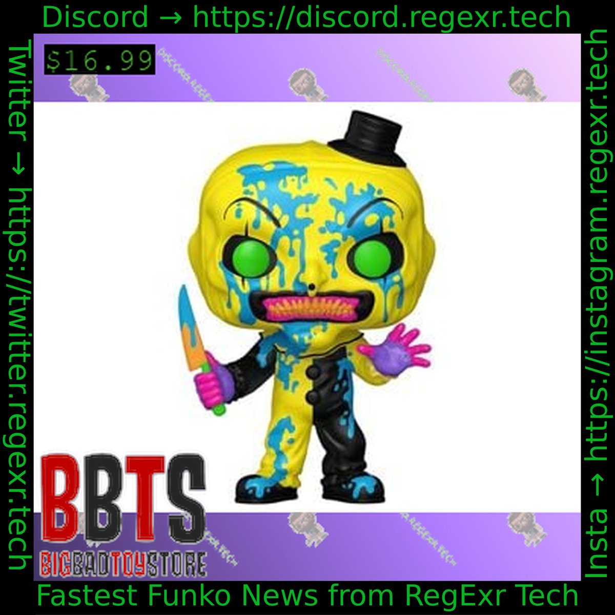 FunkoSmallShops's tweet photo. #funko Terrifier 3 Movies #1948 Art The Clown With Knife (Bloody) Limited Edition (Chase)
Link->https://t.co/BXu3EU94lj
#ad 13:37:30 2026-05-01 UTC https://t.co/8N5u1yANZ6