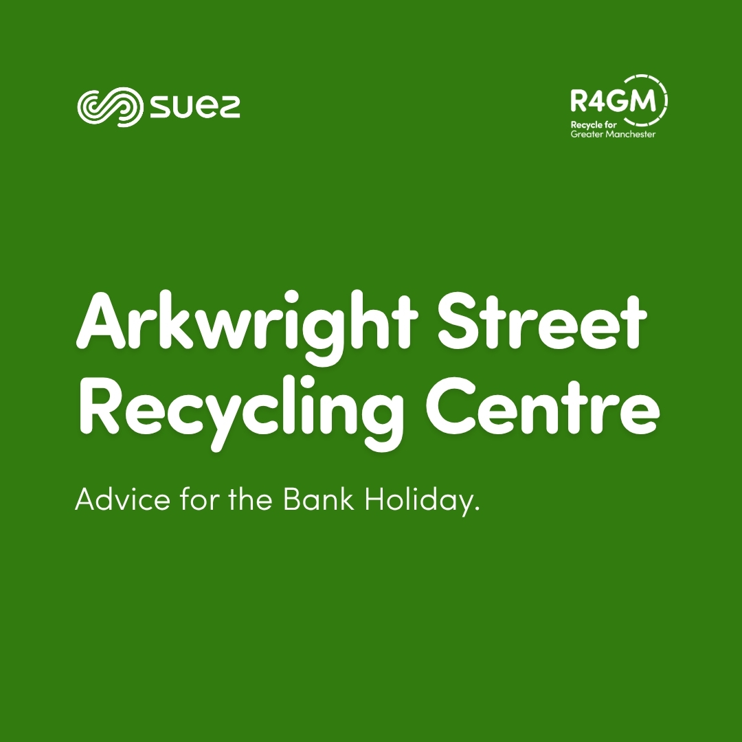 recycle4gm's tweet photo. We’re expecting heavy traffic around the recycling centre this bank holiday weekend due to road works and temporary four-way lights at Arkwright St/Lansdowne Rd. ♻
To make your visit easier:
• Visit before 10am or after 4pm
• Try another GM recycling centre https://t.co/ufpDRgCatv