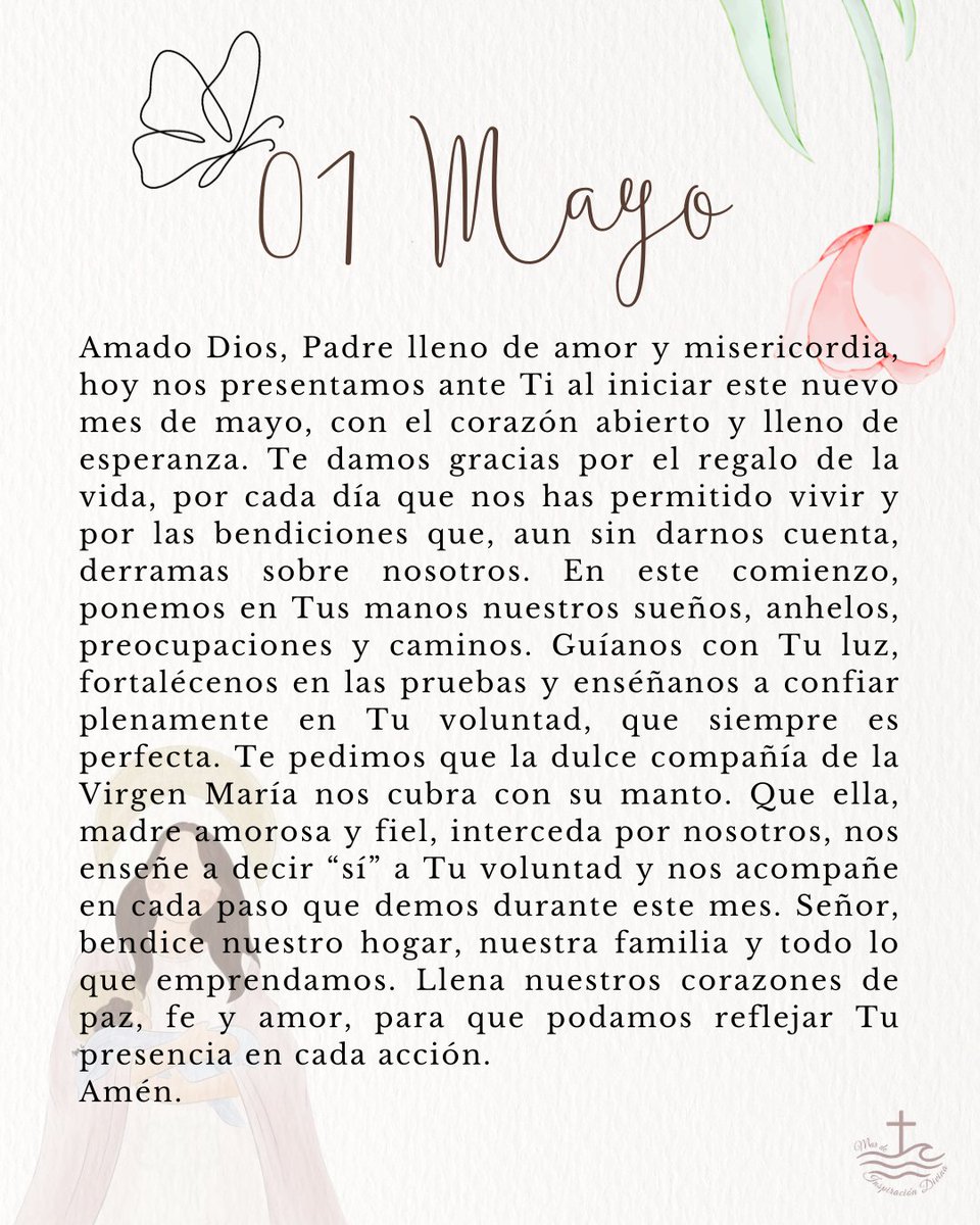 Hoy confiamos en ti, descansamos en tus promesas y entregamos todo en tus manos, seguros de que tú obrarás maravillas en nuestras vidas. 🤍✨

Feliz y bendecido inicio de mes 🙏🏻