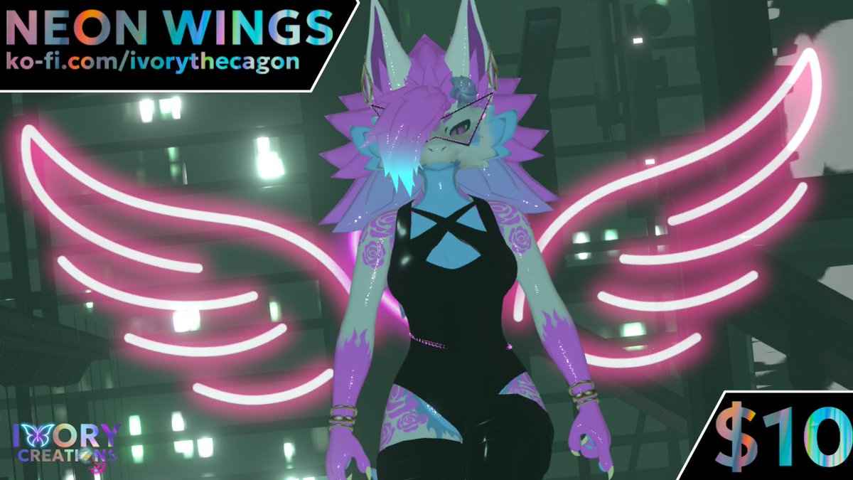 ivorythecagon's tweet photo. HEY BEANS! I have some brand new NEON WINGS I think youlll loooooove! 

Link is in my bio!

PS. Hey beans I could use the support, Im struggling to pay bills and anything helps! BWAAAH! https://t.co/58odjRJGnC