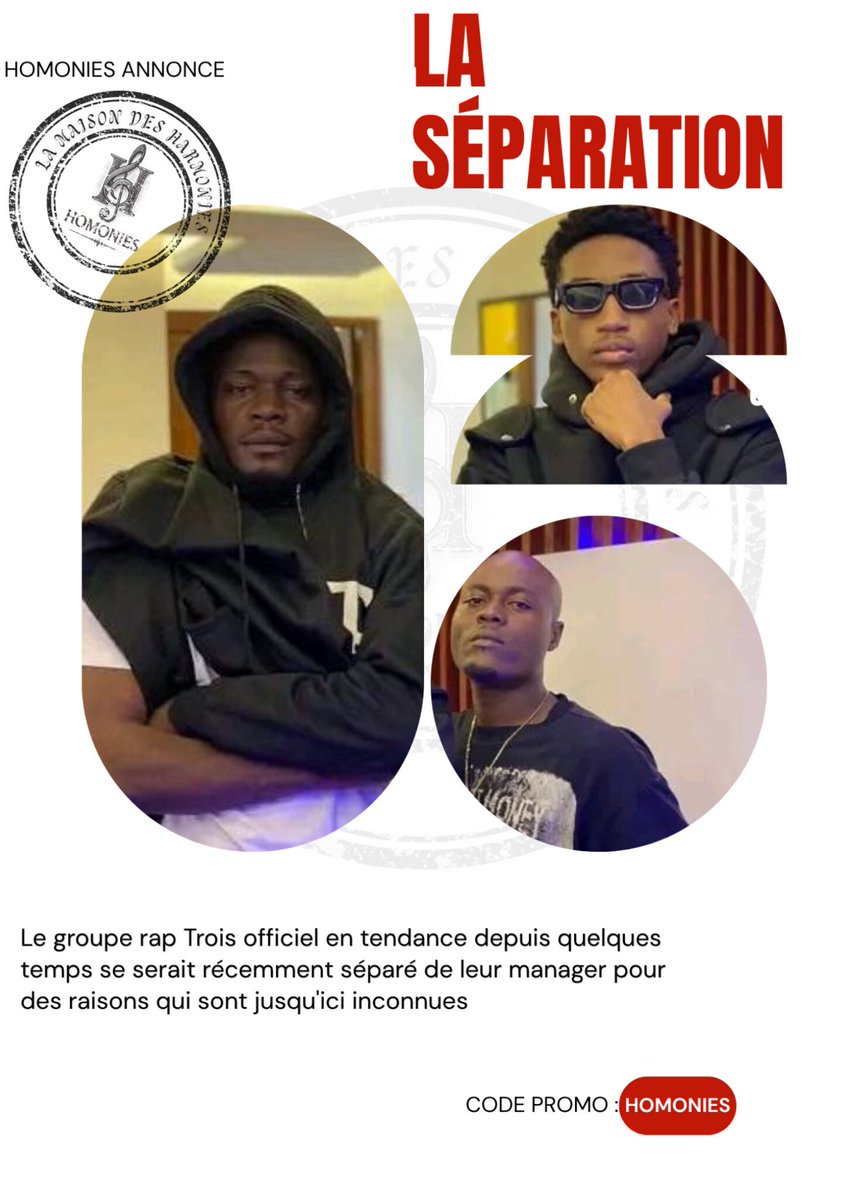 homonies_'s tweet image. Askip, le groupe @trois_officiel Se serait séparé de leur manager @Levelnationrec après une superbe ascension et un double #IFC.