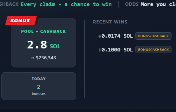 solchekers's tweet photo. 2.8 $SOL  POOL 

Slowly but surely, we’re leveling up-and your cashbacks are getting bigger too!

 💸 The ultimate non-custodial rent reclamation tool https://t.co/Au1xDuibWQ