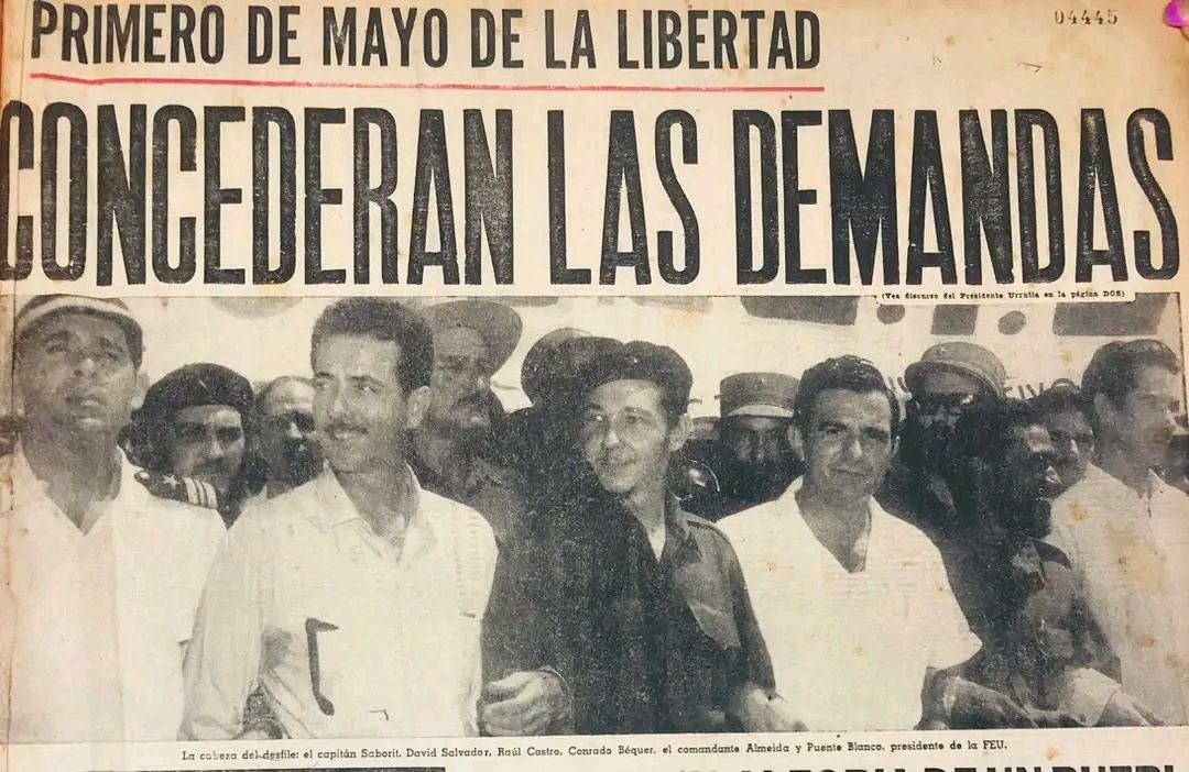 DailySL_OAH's tweet photo. #95DeRaúl El 1ero de Mayo de 1959, el Comandante en Jefe #Fidel se encontraba de recorrido por varios países latinoamericanos y #Raúl encabezó aquel histórico acto. Hoy, 67 años después, #Raúl, vuelve a encabezar este #1deMayo junto al aguerrido pueblo de #Fidel. https://t.co/tCOqQpHpCI