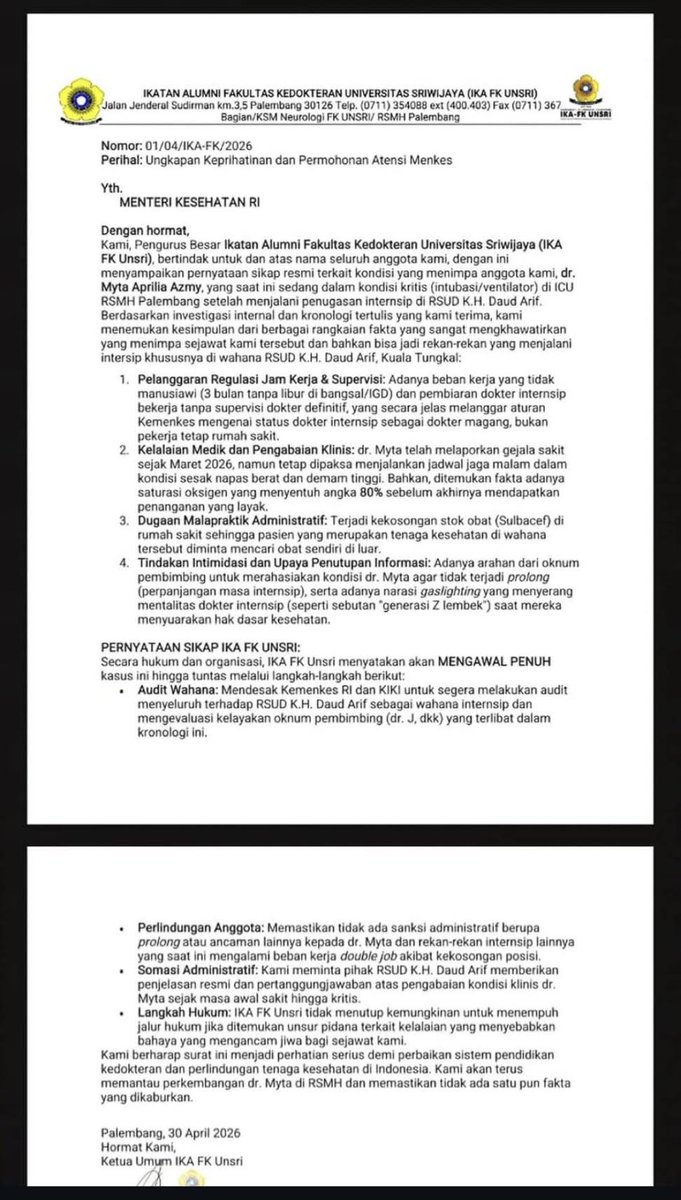 archeerl's tweet photo. Innalillahi wa innailaihi raji'un.
Kabar duka, ada dokter umum internship yg meninggal saat menjalankan isip di Jambi, dikarenakan overwork.
@KemenkesRI usut tuntas dong !! https://t.co/7QswBvnnbP