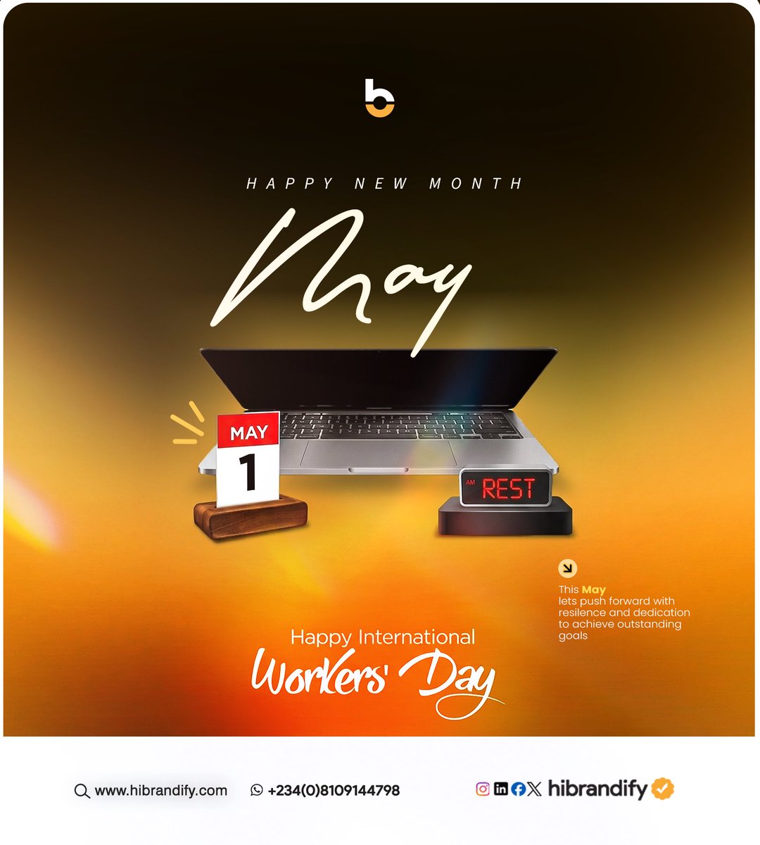 hibrandify's tweet photo. Happy Workers’ Day &amp; Happy New Month!
May is here — time to rest smart and push harder. Let’s make this month count. 💪🏾
#WorkersDay #MayDay #NewMonth https://t.co/wE9dbfkkbR