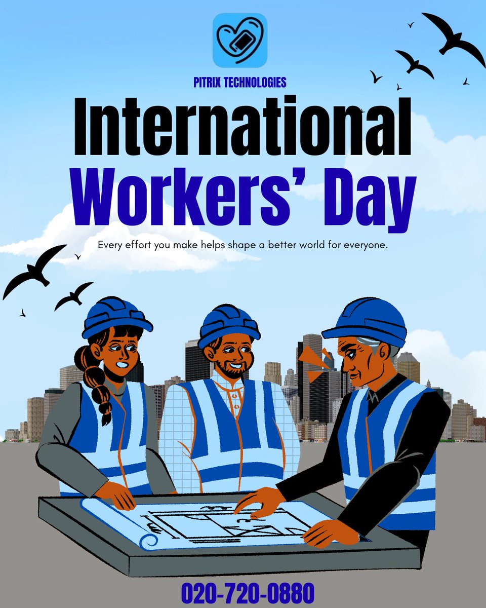 PitrixTech's tweet photo. Happy Workers’ Day 💻🌍

Work smart, not just hard—tech is the future of productivity 🚀

#WorkersDay #Tech #WorkSmart #Innovation #DigitalTransformation

#WorkersDay #Tech #DigitalTransformation #BusinessGrowth #Innovation #WorkSmart #FutureOfWork #TechInAfrica #Pitrix https://t.co/unkvTbxEfv