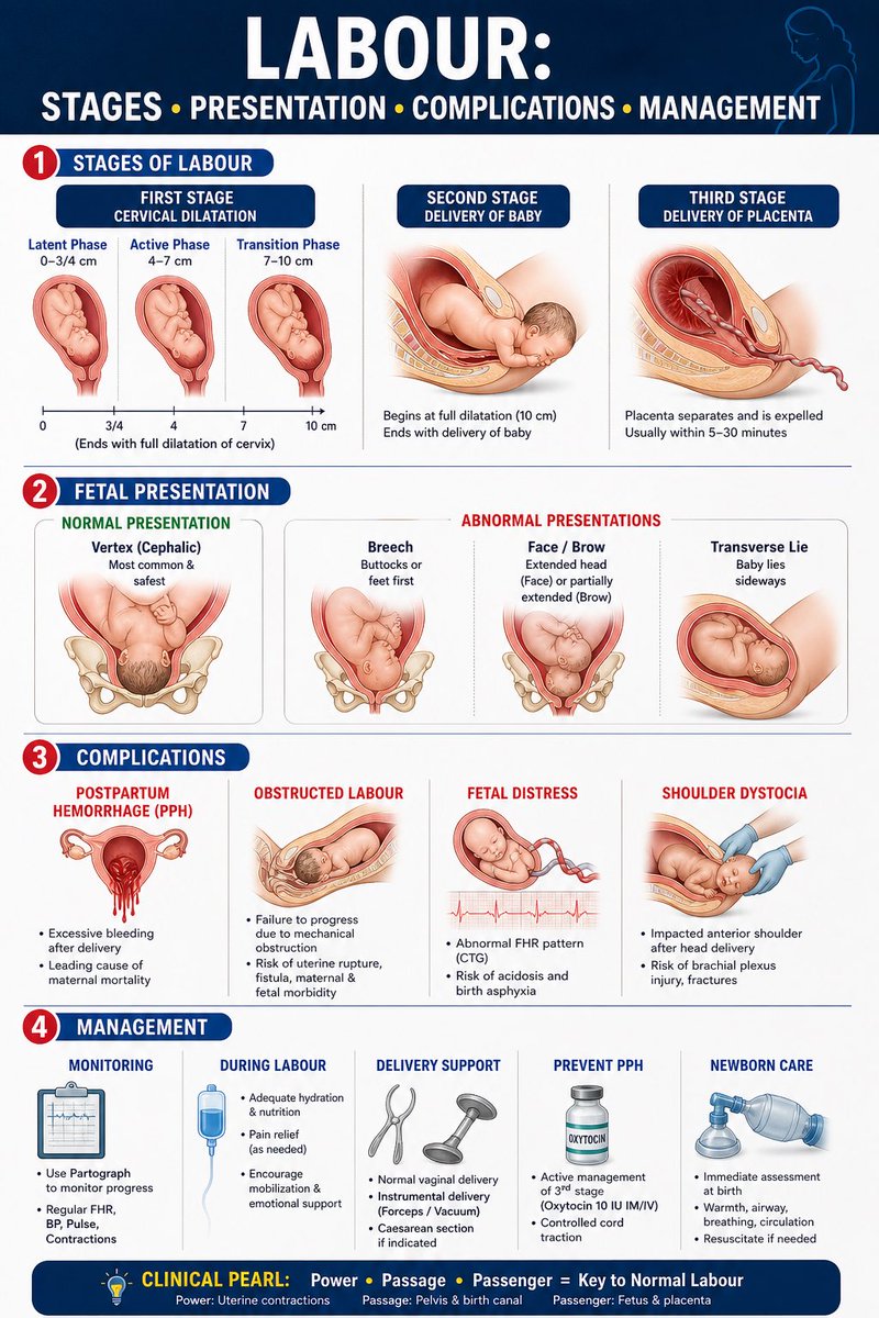 rpsingh1894's tweet image. Labour isn’t just delivery — it’s a race against time ⏳
Know the stages. Spot the risks. Act fast. Save lives 👶❤️

#Labour #Obstetrics #MedTwitter #FOAMed #MedicalEducation #PPH #FetalDistress #DoctorLife