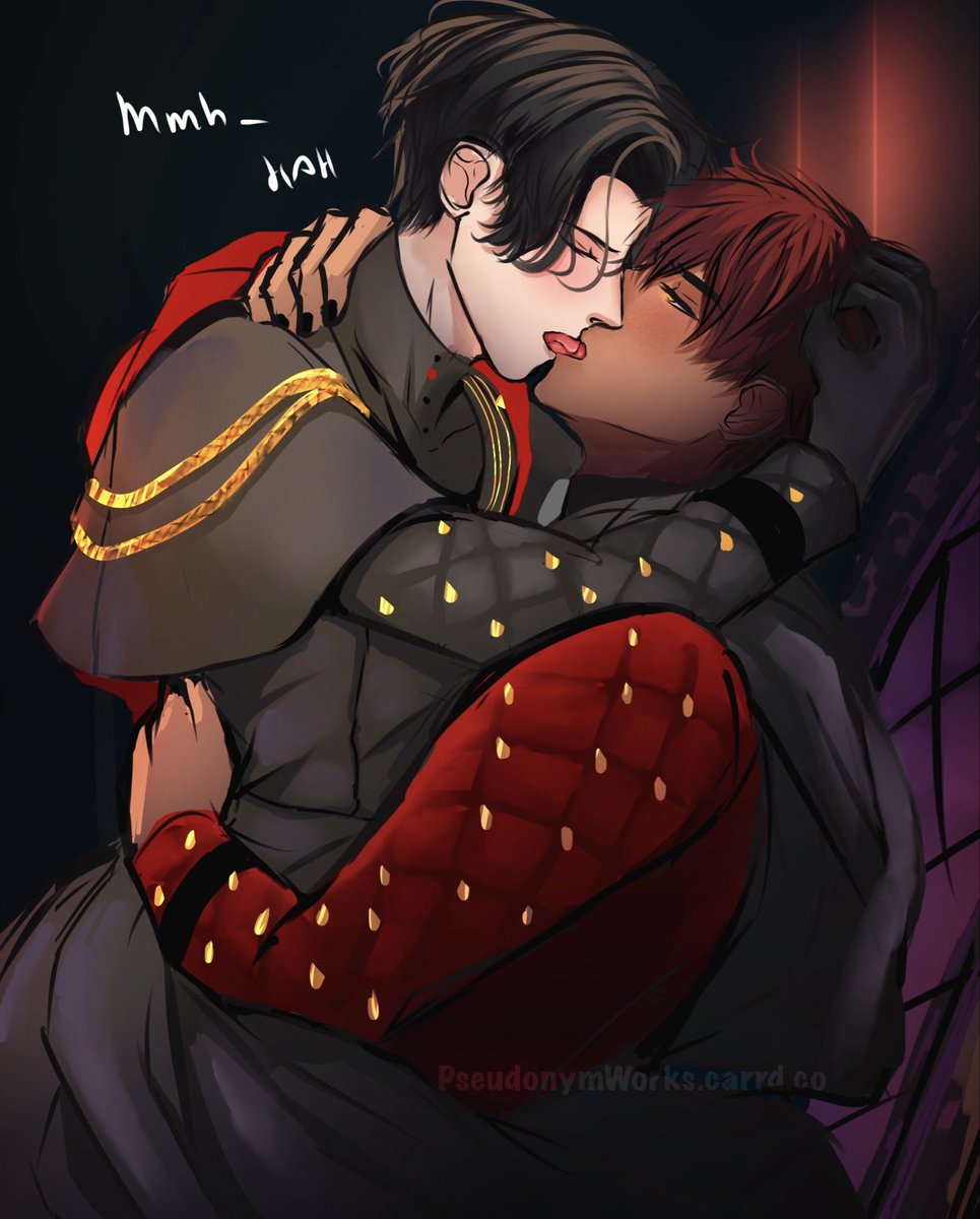 PseudonymDicks's tweet photo. At the beginning of all the harassment, my friend sent me an amazing sexy short fic in my tumble asks and I had to illustrate it. Then I put a heart censor so I could celebrate my cake day on Reddit. But this is my 🥵 account. Uncensored Tongue kisses for all! 👅 https://t.co/tYlti89MjR