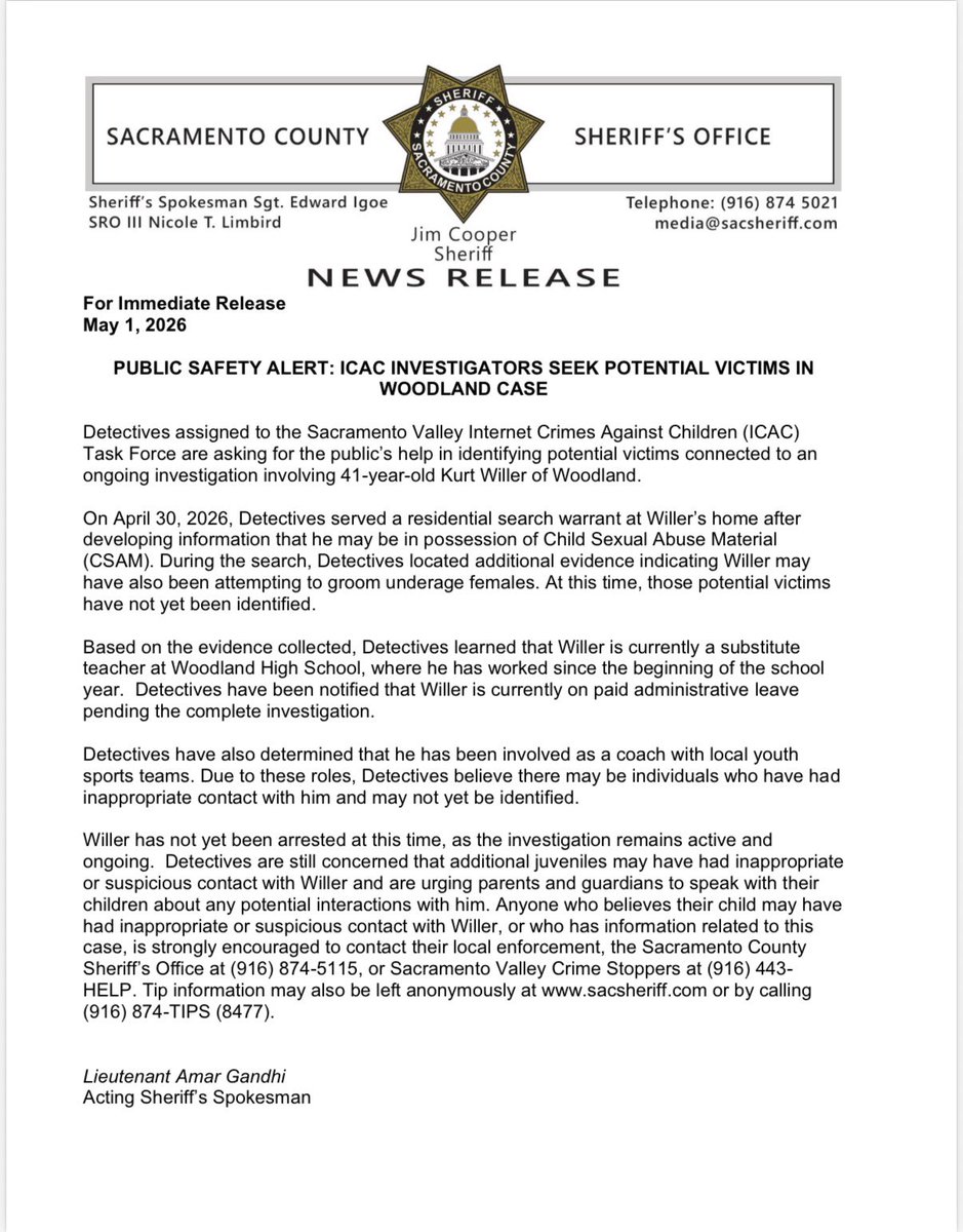 Sacramento Sheriff tweet media