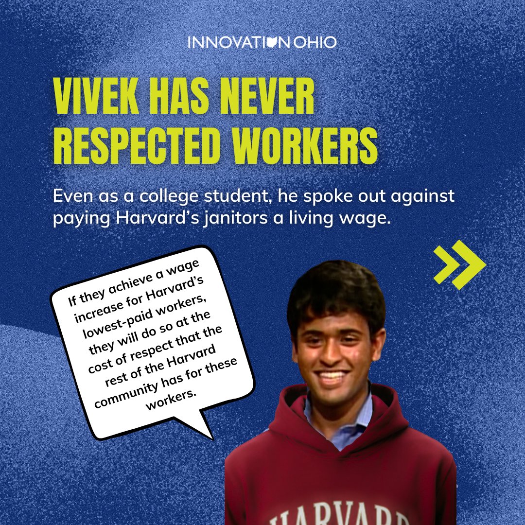 innovationohio's tweet image. This #MayDay we support workers over billionaires. Unlike #VivekRamaswamy who only stands for himself and his rich friends. 

#ohio #workers