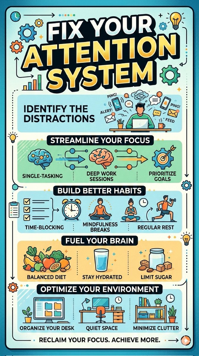 UrbanMind78's tweet image. Distraction is the enemy.
Focus is the weapon.
Fix your attention system.
#Focus #DeepWork #Productivity #Mindset