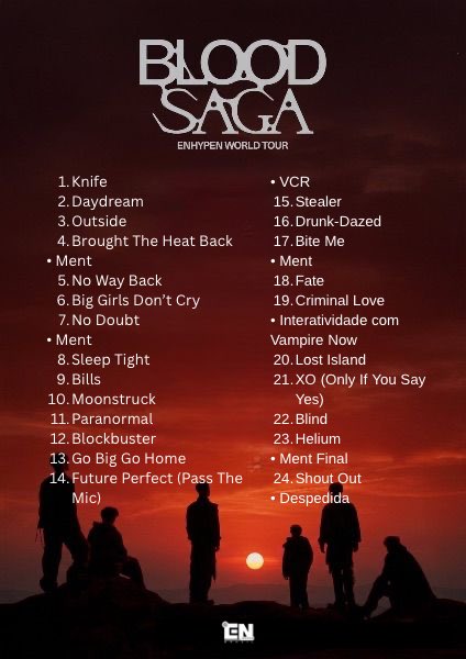 🩸— BLOOD SAGA em SEOUL D1 Confira a Setlist completa do primeiro