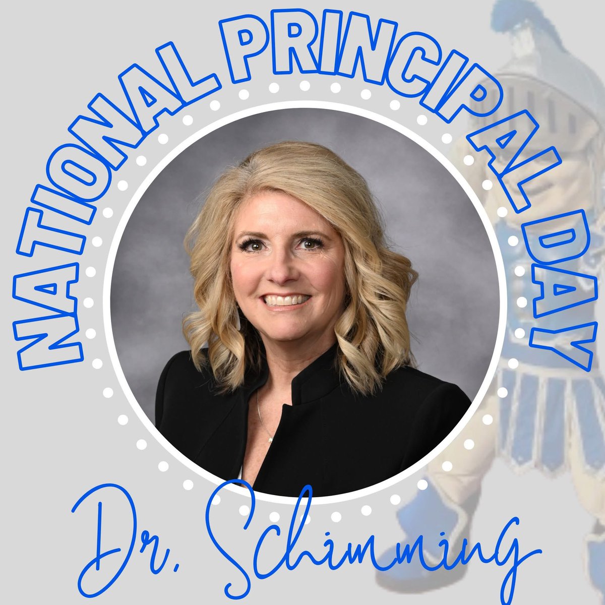 CHSSpartans's tweet photo. Happy National Principal’s Day to our amazing campus leader, Dr. Schimming! Thank you for your unwavering dedication and all you do for our staff and students each and every day 💙 https://t.co/0pxDv9Eio6