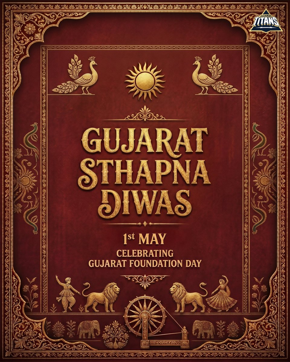 gujarat_titans's tweet photo. Rooted in culture and celebrated for its spirit. Happy Gujarat Diwas! 💙 https://t.co/3YwgTFr7lC