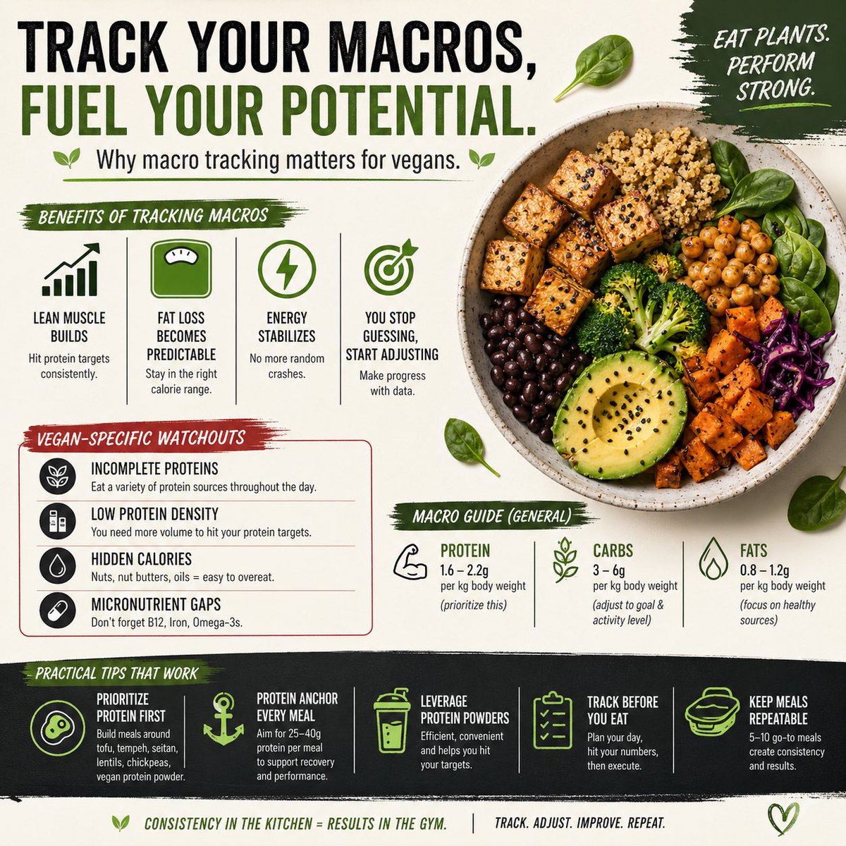 PHYSIQMacros's tweet image. Vegan &amp;amp; not seeing results? It’s not effort—it’s precision. You can eat clean all day and still miss your goals if your macros aren’t dialed in. Hit protein, control carbs, balance fats. Stop guessing. Start tracking.

#VeganFitness #MacroTracking #PlantBased #FitnessTips
