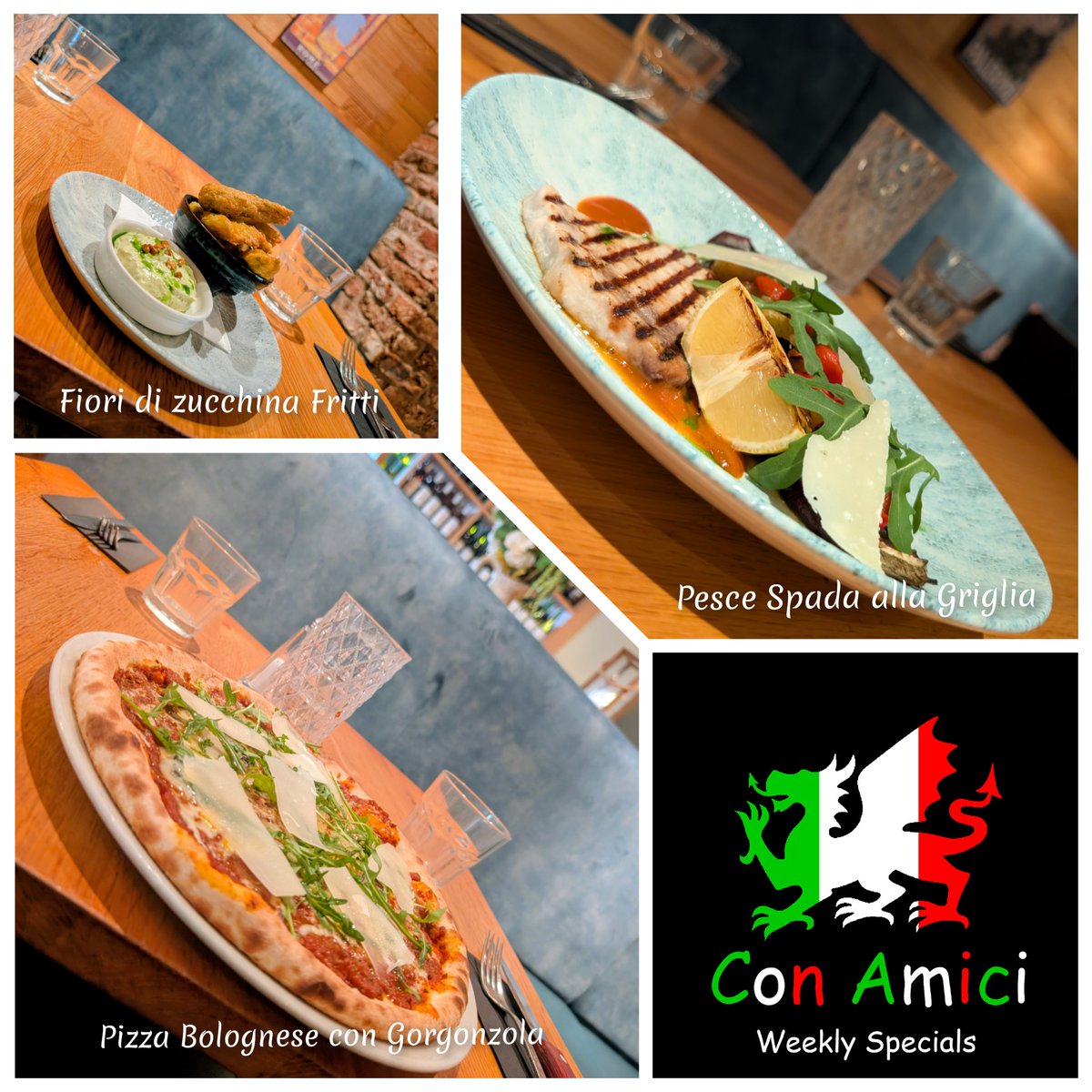 Con_Amici's tweet image. Con Amici Weekly Specials #Italianfood #Denbigh #NorthWales #weeklyspecials