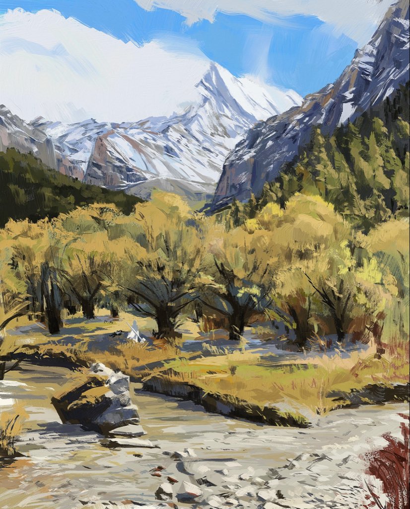 Marlyn__713's tweet photo. #dtiys #escapemotions 
@pluviumgrandis @escapemotions 

Had some fun doing this draw this in your style challenge, it’s a great practice for environment drawing!

Slide 2 is the original prompt https://t.co/mBigUtUchC