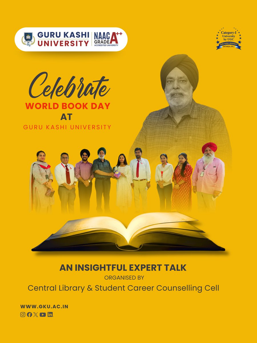 gurukashiuniv's tweet image. Celebrating World Book Day at Guru Kashi University! An inspiring expert talk by the Central Library &amp;amp; Student Career Counselling Cell highlighted the power of books, knowledge sharing, and copyright awareness.

#WorldBookDay #GKU