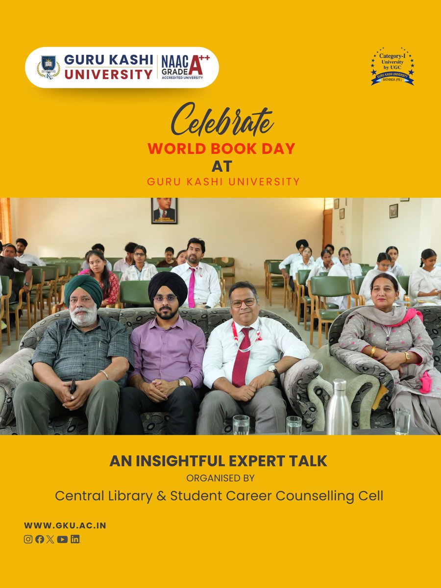 gurukashiuniv's tweet image. Celebrating World Book Day at Guru Kashi University! An inspiring expert talk by the Central Library &amp;amp; Student Career Counselling Cell highlighted the power of books, knowledge sharing, and copyright awareness.

#WorldBookDay #GKU
